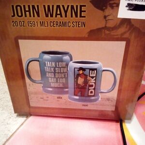 Blue Ceramic Stein Mug - Collectible 20 oz
